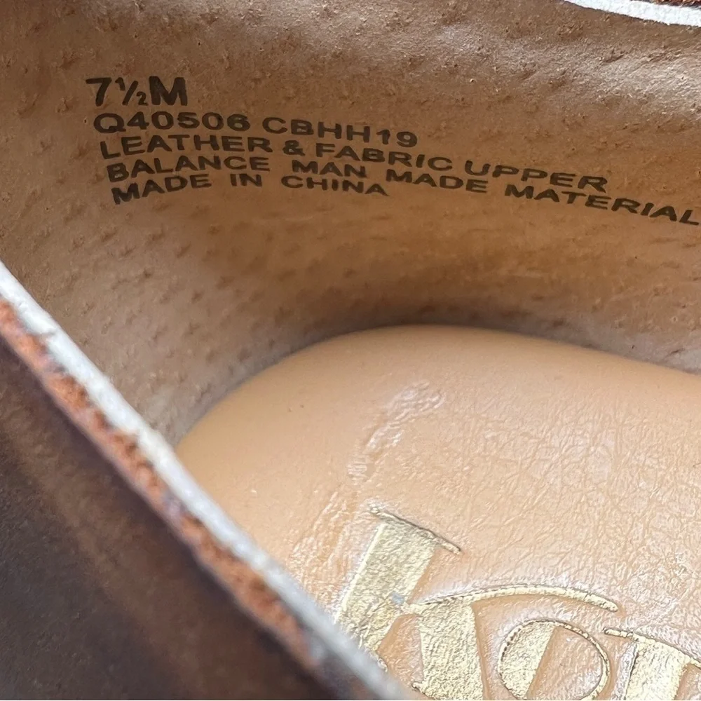 Korks by Kork-Ease Gertrude brown leather slip on heeled ankle shoes size 7.5